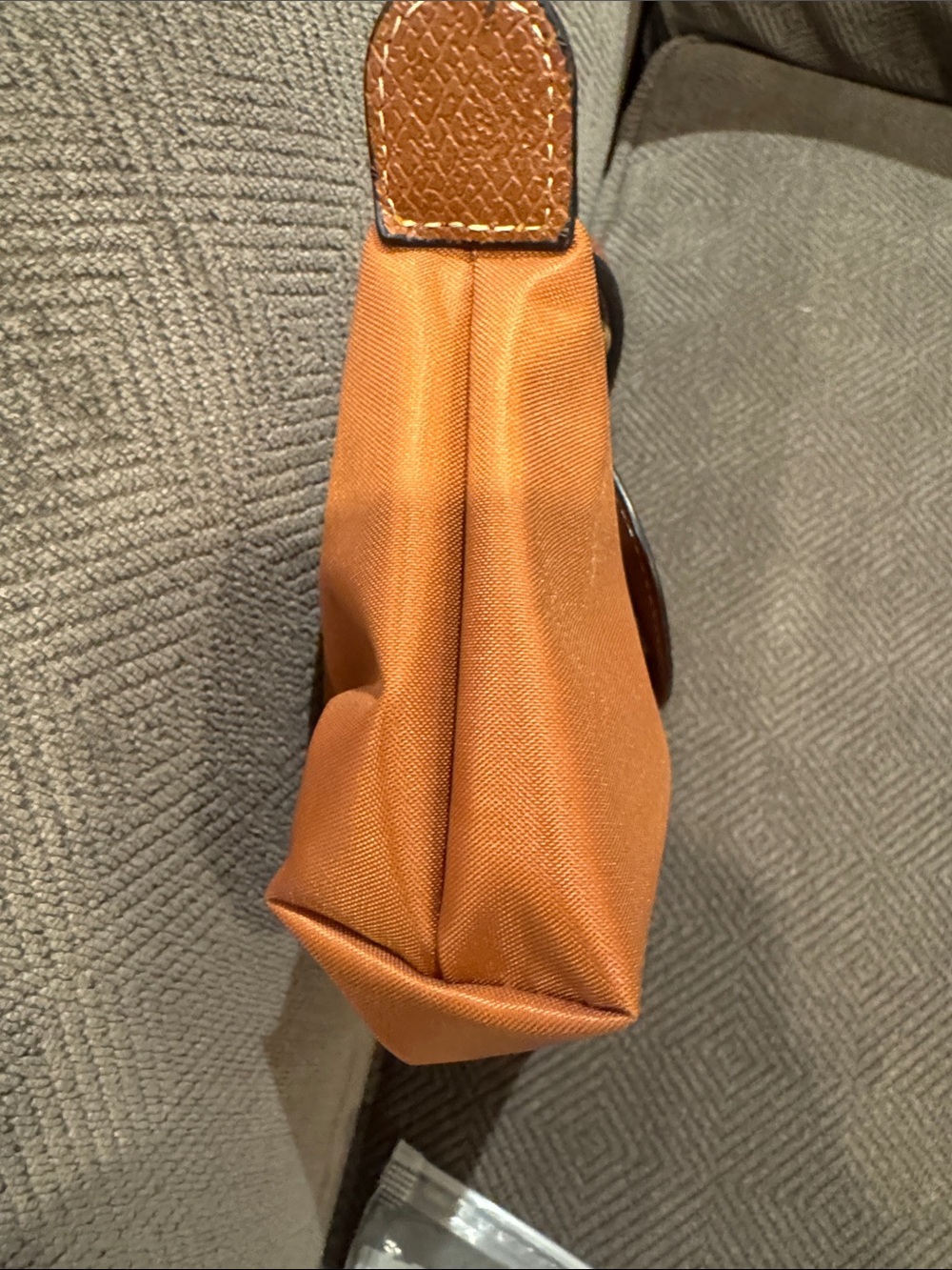 Longchamp Brown Le Pliage Crossbody with Leather Trim and Strap - Picture 5 of 5